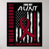Shirt zur Aufklärung von Sichelzellen Tante I Trag Poster (Vorne)