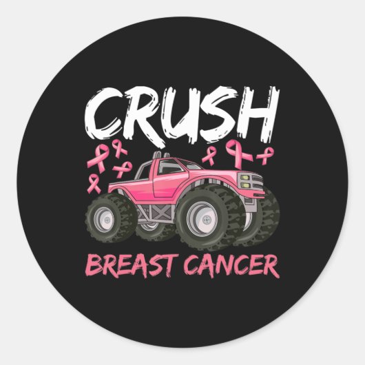 Shirt zur Brustkrebserkrankung bei Jungen Runder Aufkleber (Vorderseite)