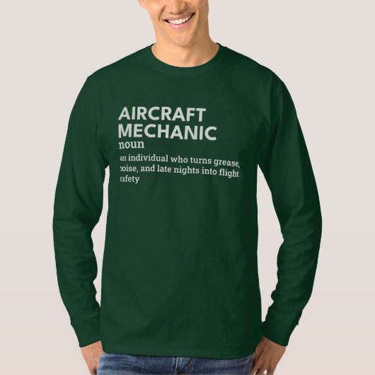 Shirt zur Definition von "Funny Aircraft Mechanica (Vorderseite)