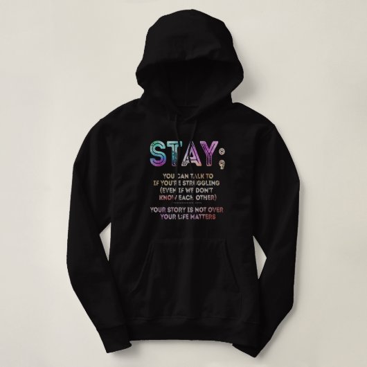 Shirt zur Prävention von Suiziden Bleibe Ihr Leben (Design vorne)