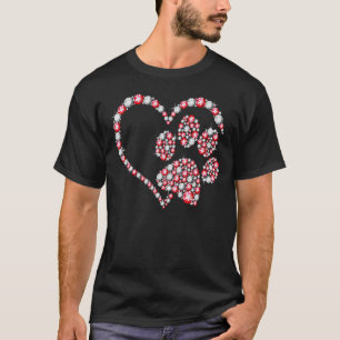 Shirt zur Rettung von Tieren Dog Paw Druckherz für