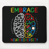 Shirt zur Sensibilisierung für Autismus Embrase Ne Mousepad (Vorne)