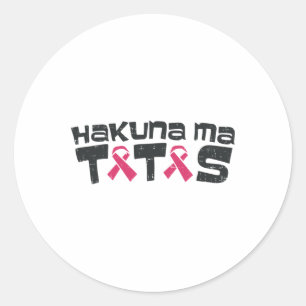 Shirt zur Sensibilisierung für Brustkrebs Runder Aufkleber