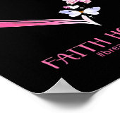 Shirt zur Sensibilisierung für Krebs1 Poster (Ecke)