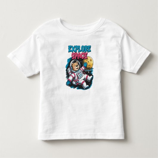 Shirt zur Weltraumforschung für Kinder und Mädchen (Vorderseite)