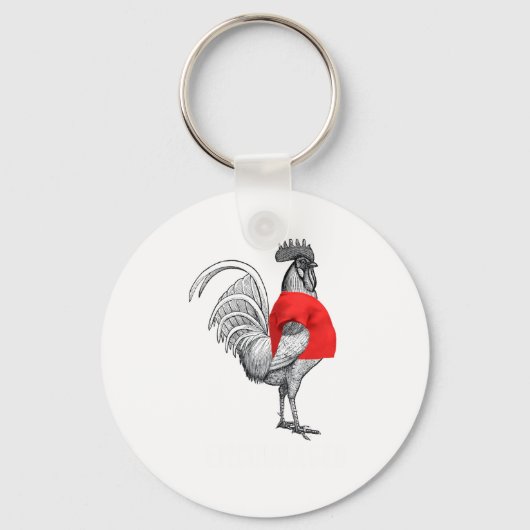 Shirting Encouraged White Text Funny Schlüsselanhänger (Vorderseite)