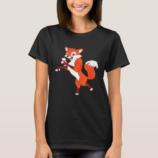 Shirts aus Wein, Fox mit Weinglas (Vorderseite)