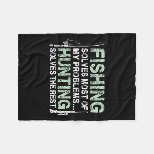 Shirts der Jagd auf Männer und Jäger Fleecedecke (Vorderseite (Horizontal))