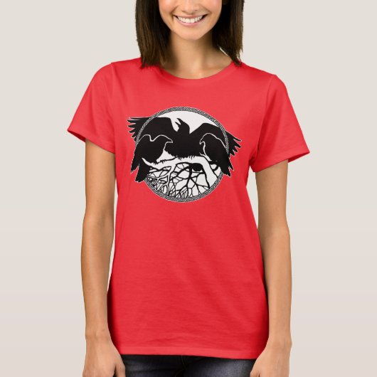 Shirts der Raven Art Damen Crow (Vorderseite)