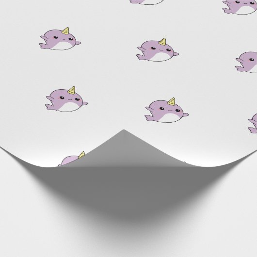 Shirts des UNICORN NARWHAL, Zusätze, Geschenke Geschenkpapier (Ecke)