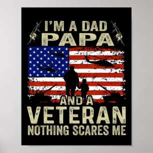 Shirts für Männer Vathers Tag Ich bin Vater Papa V Poster