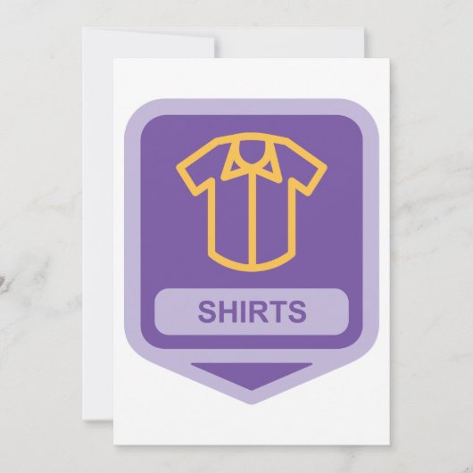 Shirts Icon Einladungen (Vorderseite)