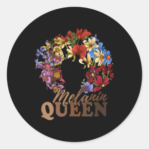 Shirts im Jüdischen Zeitalter Frauen Queen African Runder Aufkleber