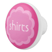 Shirts Kleidung Organisation rosa Blume Drehknopf Keramikknauf (Rechts)