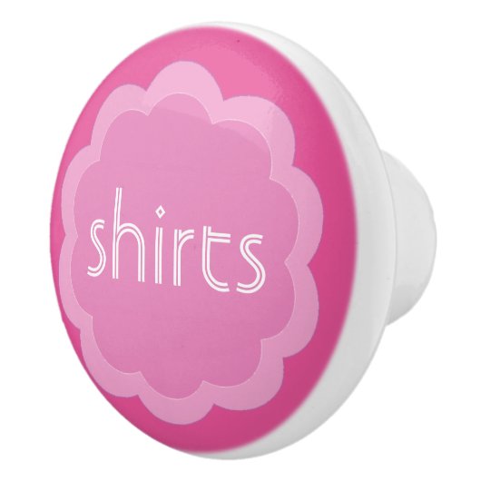 Shirts Kleidung Organisation rosa Blume Drehknopf Keramikknauf (Rechts)