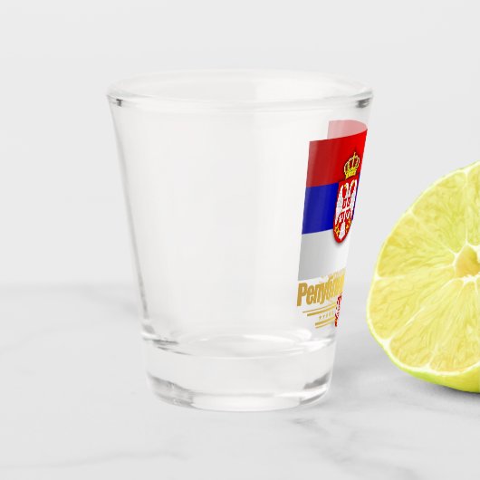 Shirts "Serbischer Stolz" Schnapsglas (Links)