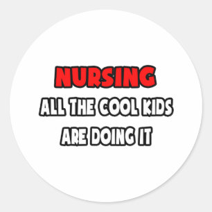 Shirts und Geschenke von Funny Nurse Runder Aufkleber