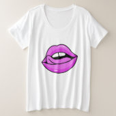 Shirts und Jacken, rosa Lippen (Design vorne)