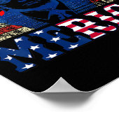 Shirts von Merica am 4. Juli Trump American Fl Poster (Ecke)