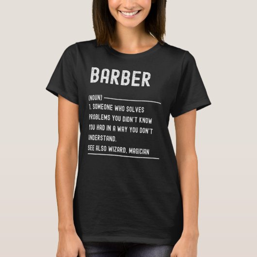 Shirts zur Barberdefinition Funny Job Titel (Vorderseite)
