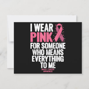 Shirts zur Sensibilisierung für Brustkrebs bei Fam Postkarte