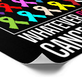 Shirts zur Sensibilisierung für Krebs - unabhängig Poster (Ecke)