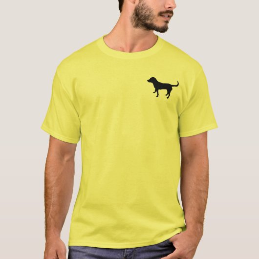 Shirtschwarz-Labrador-Silhouette der Männer T-Shirt (Vorderseite)
