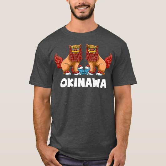 Shisa Dog Guardian Lions Okinawa Japan Geschenk T-Shirt (Vorderseite)