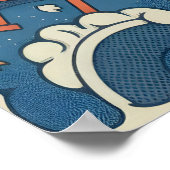 Shisa-Wandkunst Bold Okinawan Design Poster (Ecke)