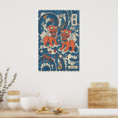 Shisa-Wandkunst Bold Okinawan Design Poster (Küche)