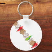 Shish Kabob Vektor Illustration Clip-Art Schlüsselanhänger (Vorderseite)