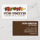 Shish Kebab Gemüseskewer Picnic Catering Koch Visitenkarte (Vorne/Hinten)