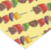 Shish Kebab Sommer Gemüsefütterung Grillen Tischdecke (Schrägansicht)