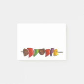 Shish Kebab Veggie Fleisch Skewer Grillen Cookie Post-it Klebezettel (Vorderseite)