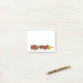 Shish Kebab Veggie Fleisch Skewer Grillen Cookie Post-it Klebezettel (Auf Schreibtisch)