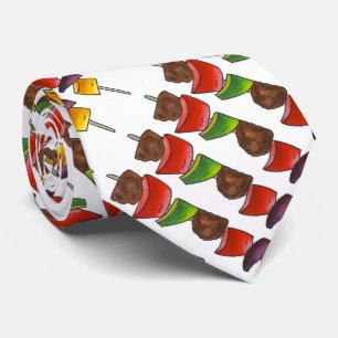 Shish Kebab Veggie Skewer Grilling Food Feinschmec Krawatte