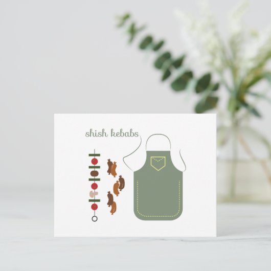 Shish Kebabs Postkarte (Stehend Vorderseite)