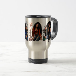 Shisha-Frau-Tasse mit grünen Augen Reisebecher