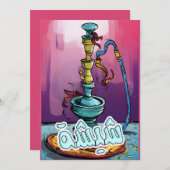 Shisha Hookah Arabic Coffee Shops - ش ي ش ة Einladung (Vorne/Hinten)
