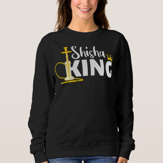 Shisha King Crown Hookah Smoke Steam Sweatshirt (Vorderseite)