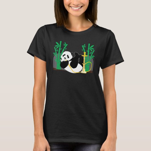 Shisha Panda Hookah Steam Rauchen T-Shirt (Vorderseite)