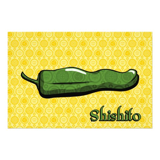 Shishito Chili Pepper Art Print Fotodruck (Vorne)