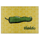 Shishito Chili Pepper Cutting Board Schneidebrett (Vorderseite)
