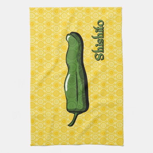 Shishito Chili Pepper Kitchtuch Geschirrtuch (Vertikal)