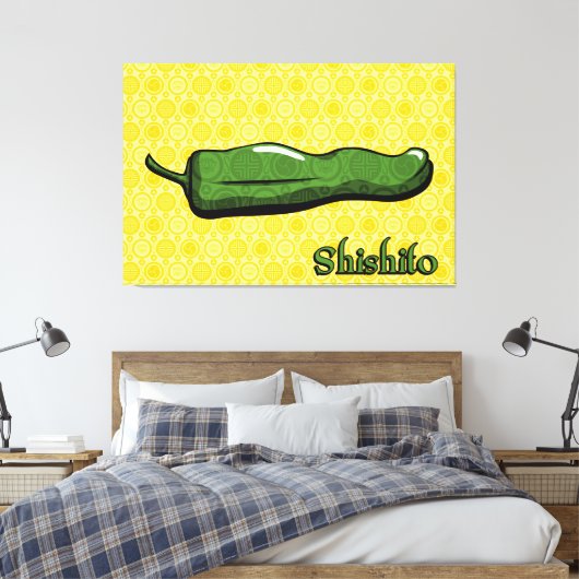 Shishito Chili Pepper Leinwand Art (Insitu (Schlafzimmer))