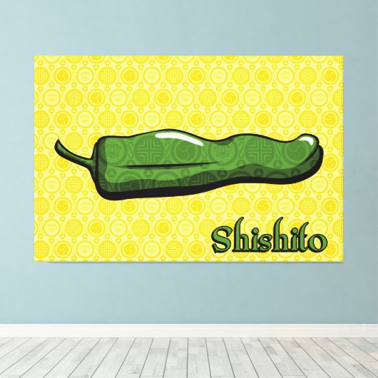 Shishito Chili Pepper Leinwand Art (Insitu (Holzboden))