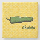 Shishito Chili Pfeffer Stone Untersetzer (Vorderseite)
