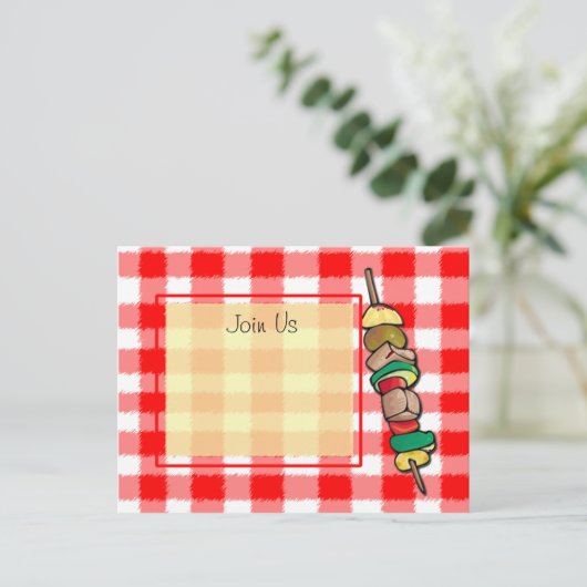 Shishkabob Postkarte (Stehend Vorderseite)