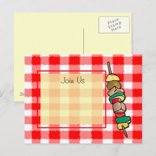 Shishkabob Postkarte (Vorne/Hinten)