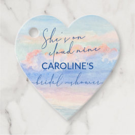 Shit auf Cloud Nine Pastel Watercolor Brautparty Geschenkanhänger